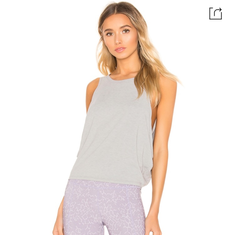 Varley- Buckley Crop Top in Heather Grey